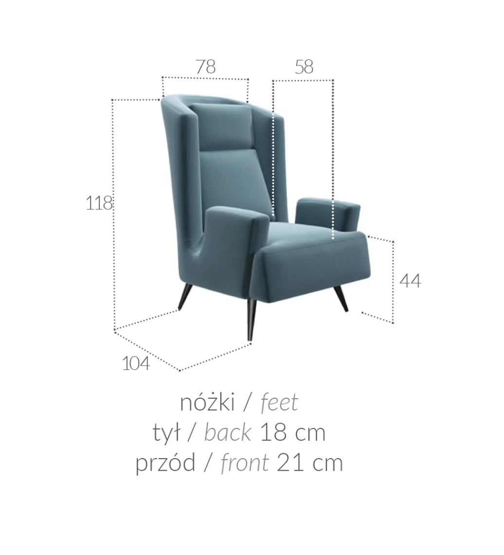 Fotel INES Gordon w różnych kolorach do wyboru*Comforteo