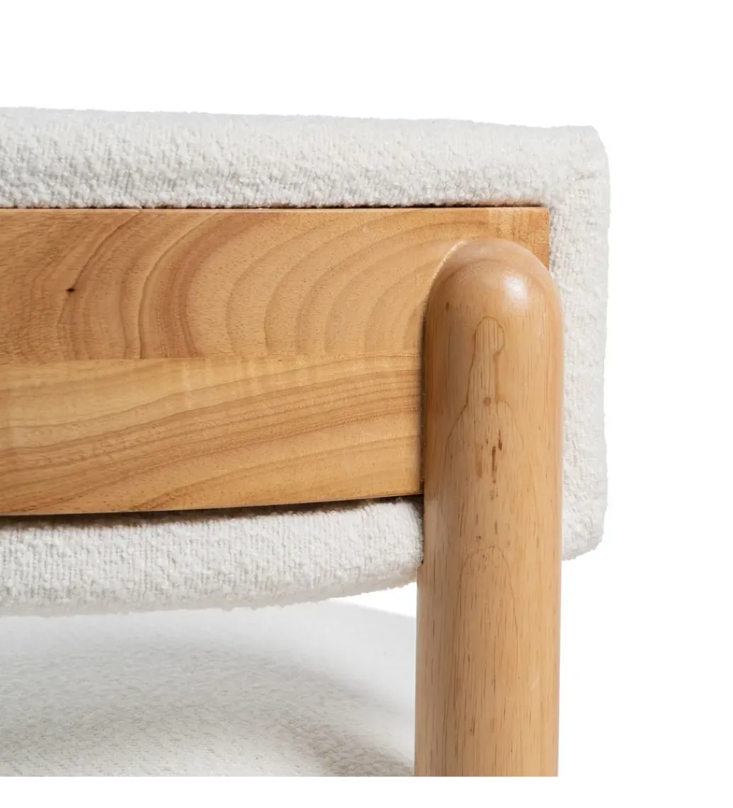 Fotel KAPI drewno kauczuk biały*Zona-Design