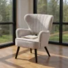 Fotel KESO 90 cm tapicerowany szarobiały*Zona-Design Sale