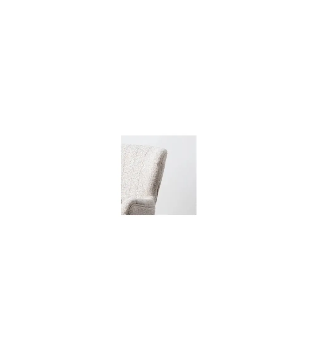 Fotel KESO 90 cm tapicerowany szarobiały*Zona-Design Sale