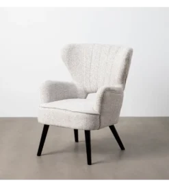Fotel KESO 90 cm tapicerowany szarobiały*Zona-Design Sale