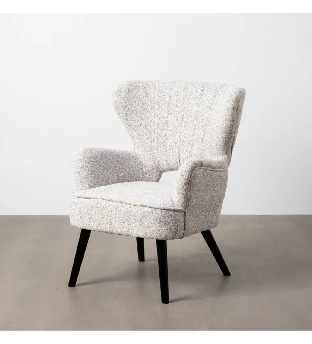 Fotel KESO 90 cm tapicerowany szarobiały*Zona-Design Sale