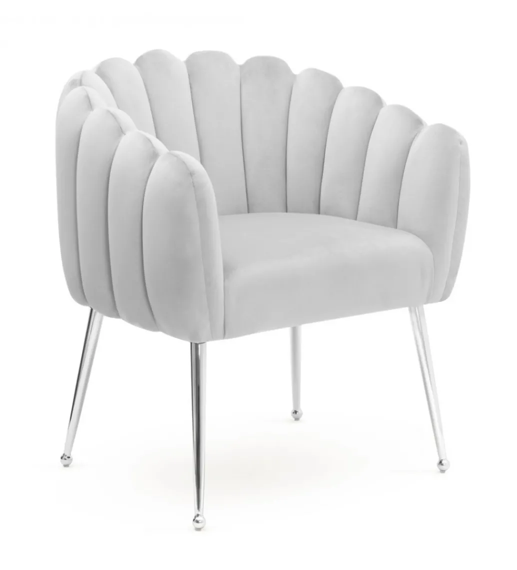 Fotel LILI 75 cm srebrny kolor nóg*Helvetia