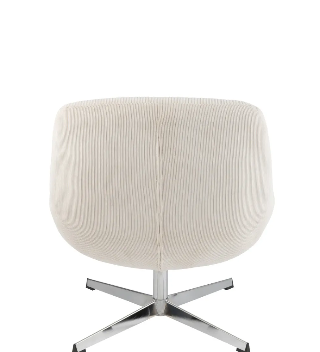 Fotel LOUNGERI 79 cm kremowe*J-Line Outlet