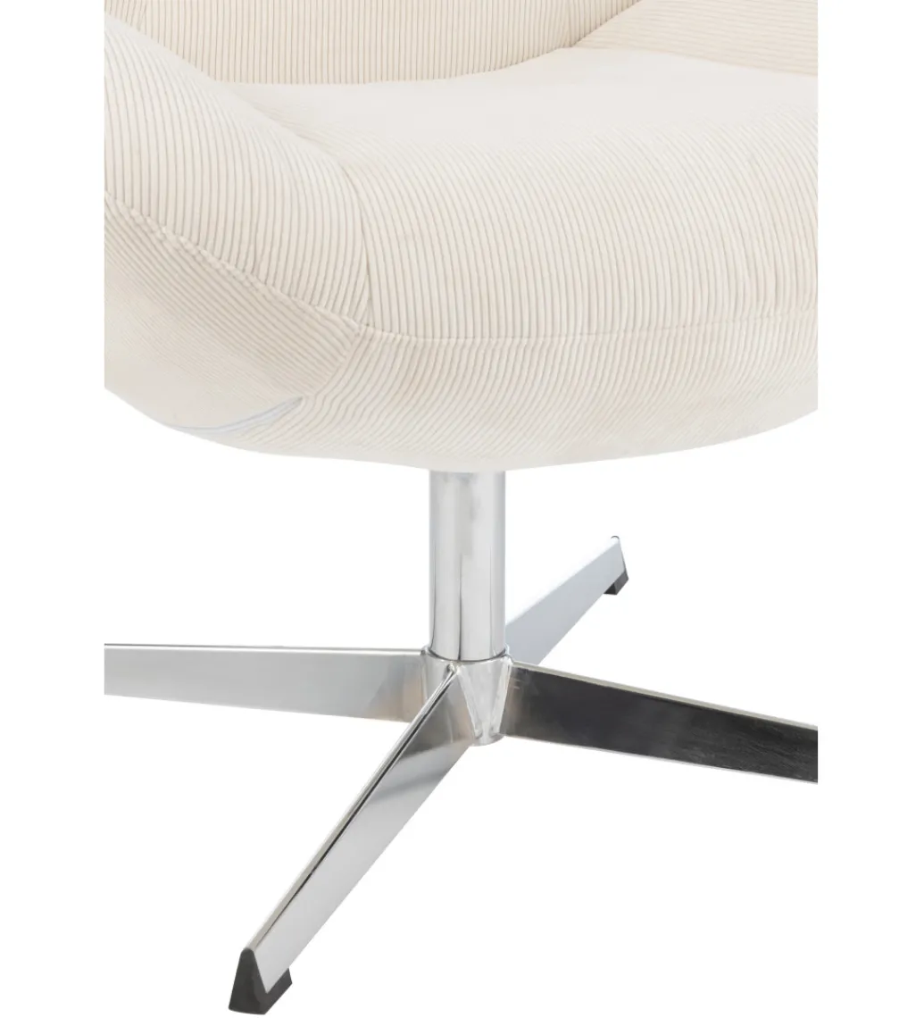Fotel LOUNGERI 79 cm kremowe*J-Line Outlet