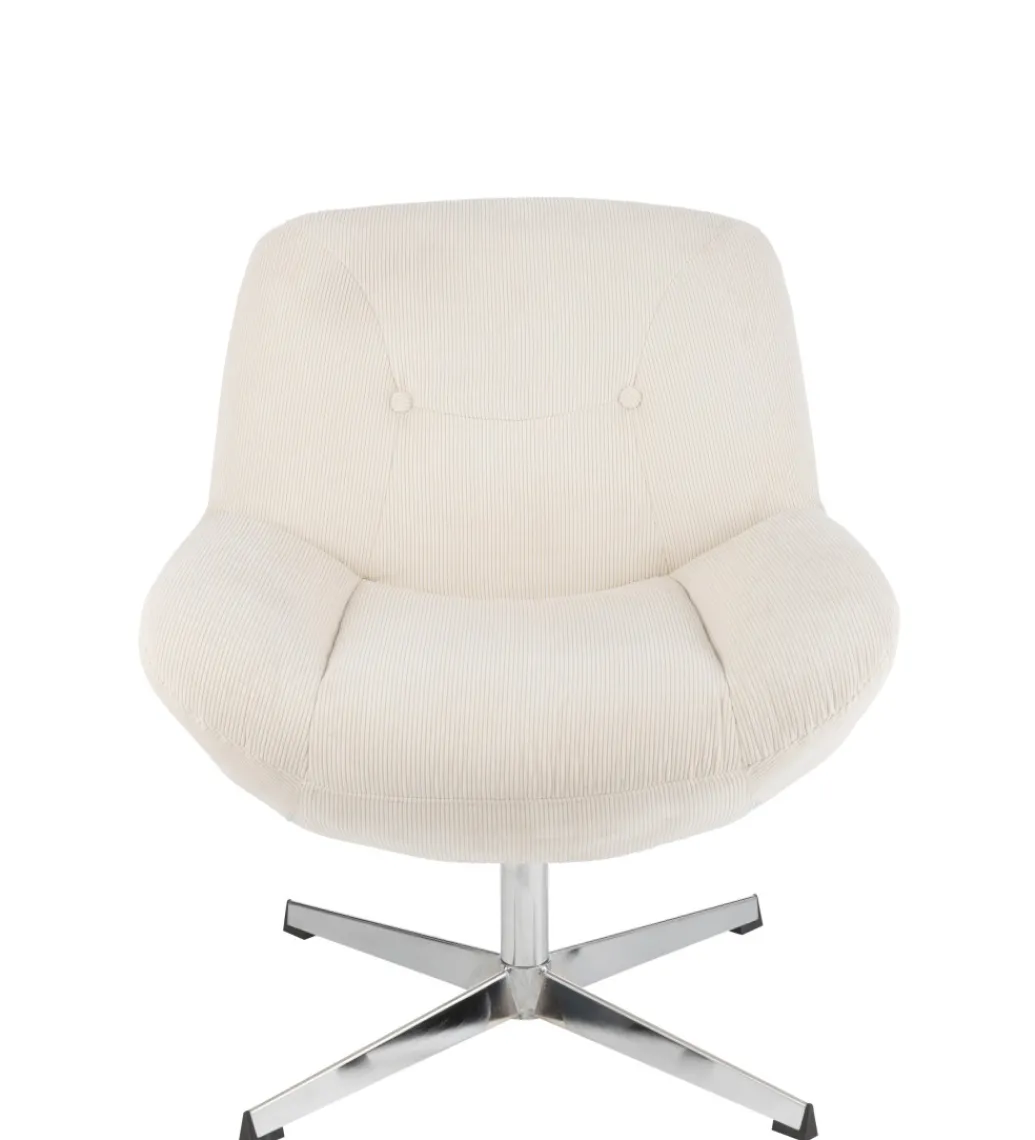 Fotel LOUNGERI 79 cm kremowe*J-Line Outlet