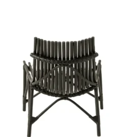 Fotel Mappa rattan czarny*J-Line Outlet