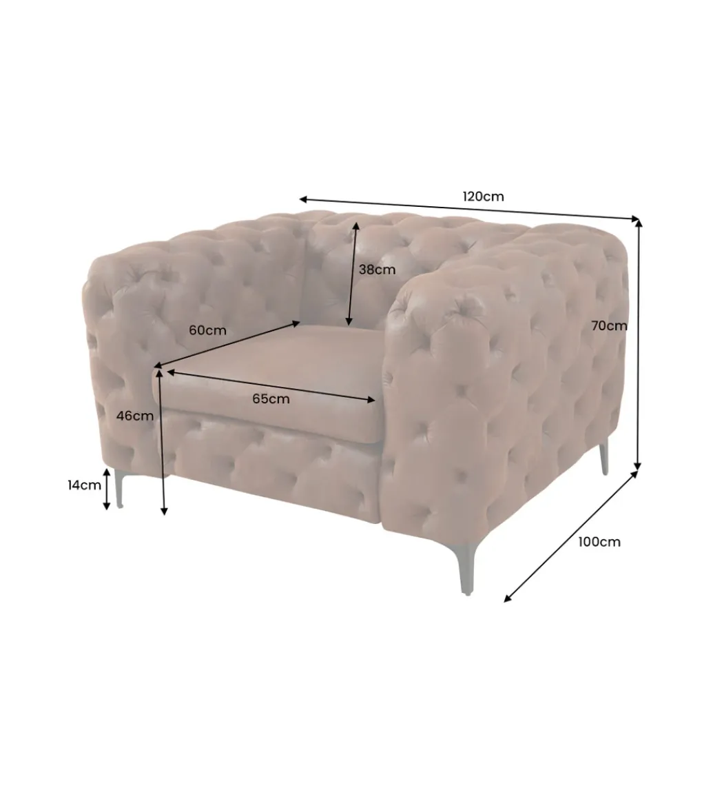 Fotel MODERN BAROCK 120 cm antyczny brąz*Invicta Interior Outlet