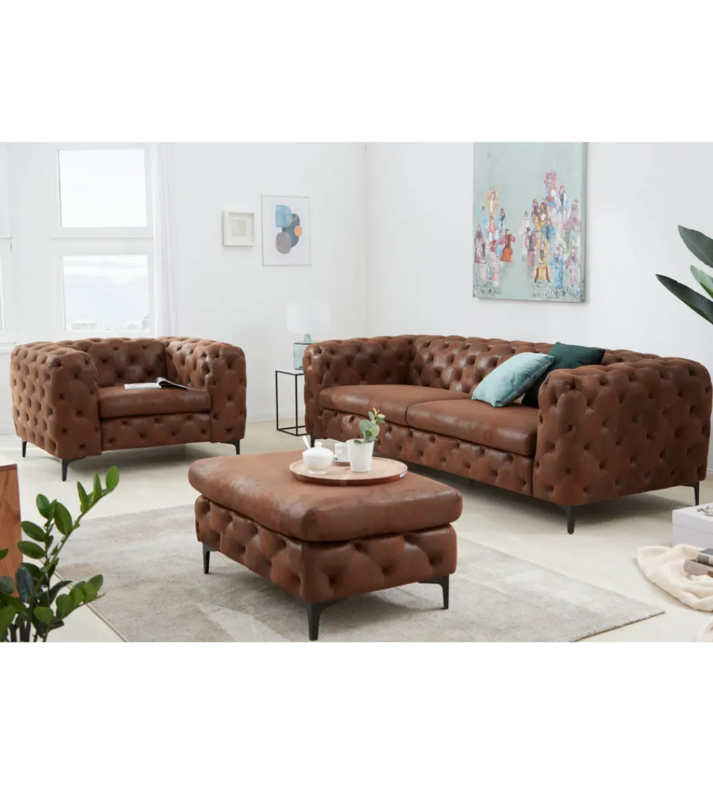 Fotel MODERN BAROCK 120 cm antyczny brąz*Invicta Interior Outlet