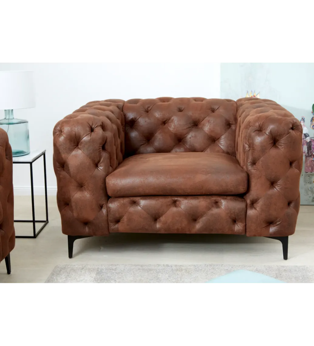 Fotel MODERN BAROCK 120 cm antyczny brąz*Invicta Interior Outlet