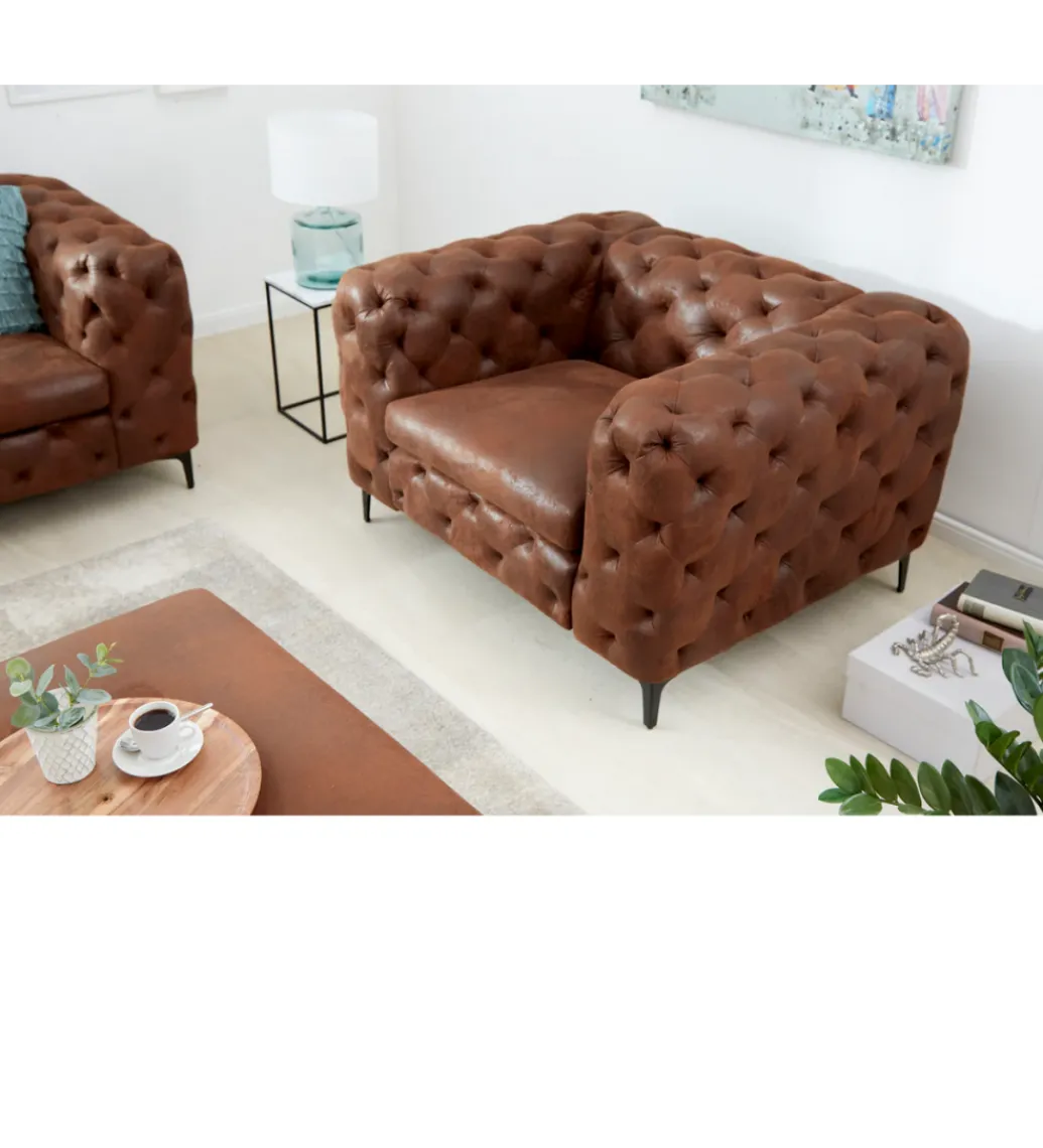 Fotel MODERN BAROCK 120 cm antyczny brąz*Invicta Interior Outlet