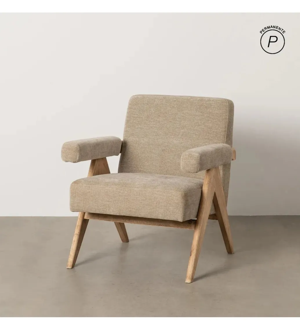 Fotel NAMGAN 85 cm beżowy naturalny*Zona-Design New