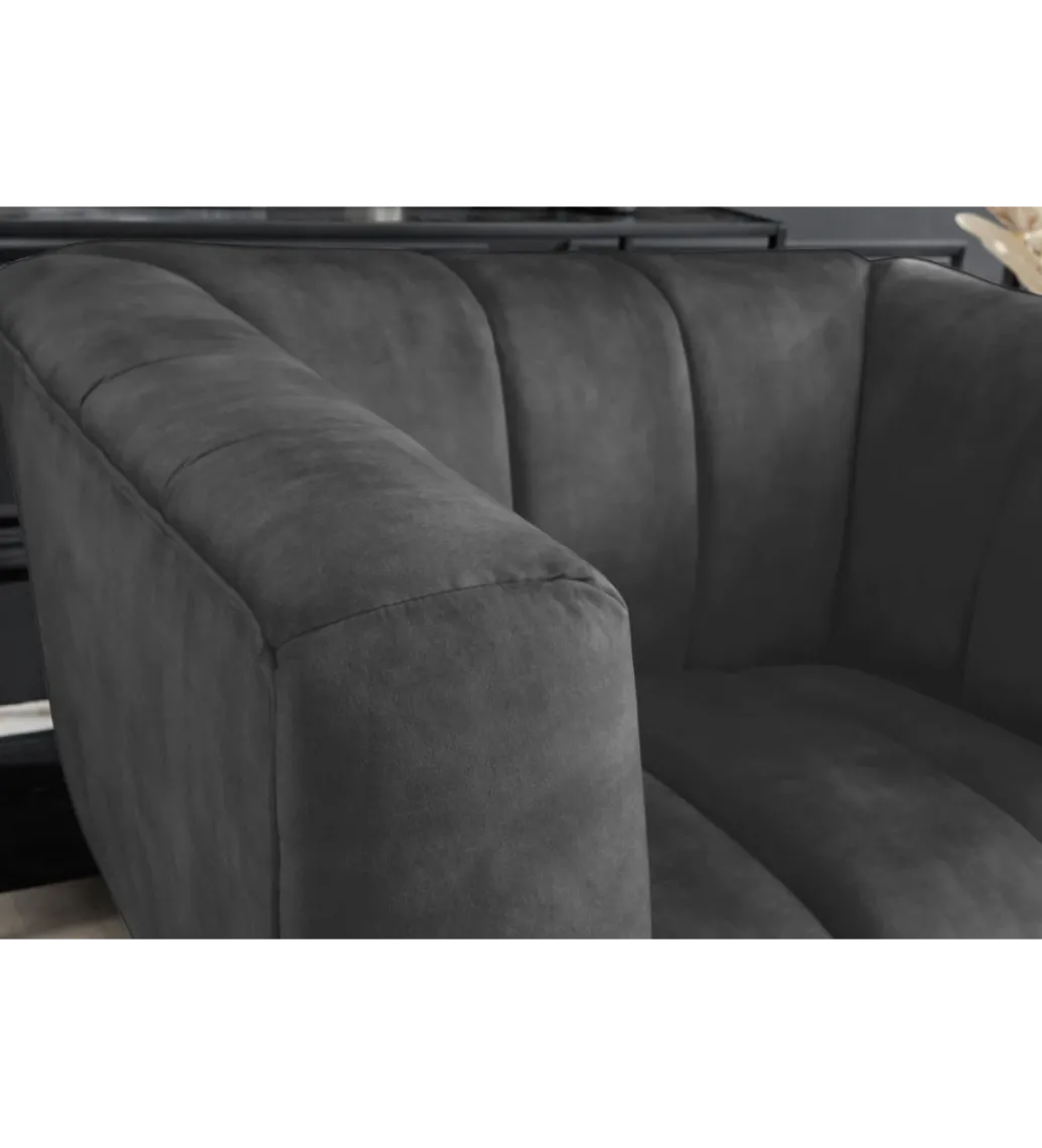 Fotel NOBLESSE aksamit szary*Invicta Interior Hot