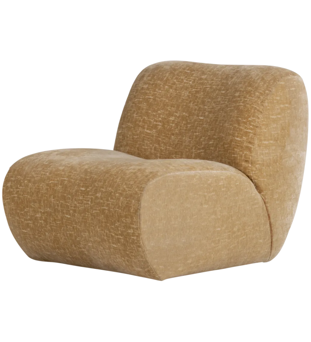 Fotel NOMU velvet żółty*WOOOD Best