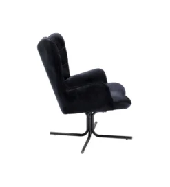 Fotel obrotowe OSCAR czarny chenille*KARE