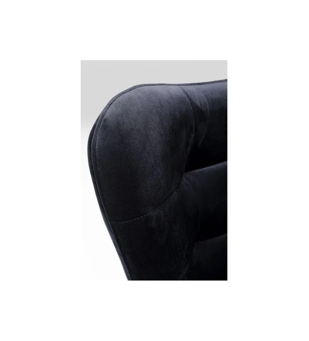 Fotel obrotowe OSCAR czarny chenille*KARE