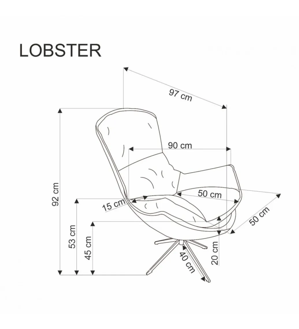 Fotel obrotowe siedzisko 360 stopni LOBSTER beżowy*Halmar New