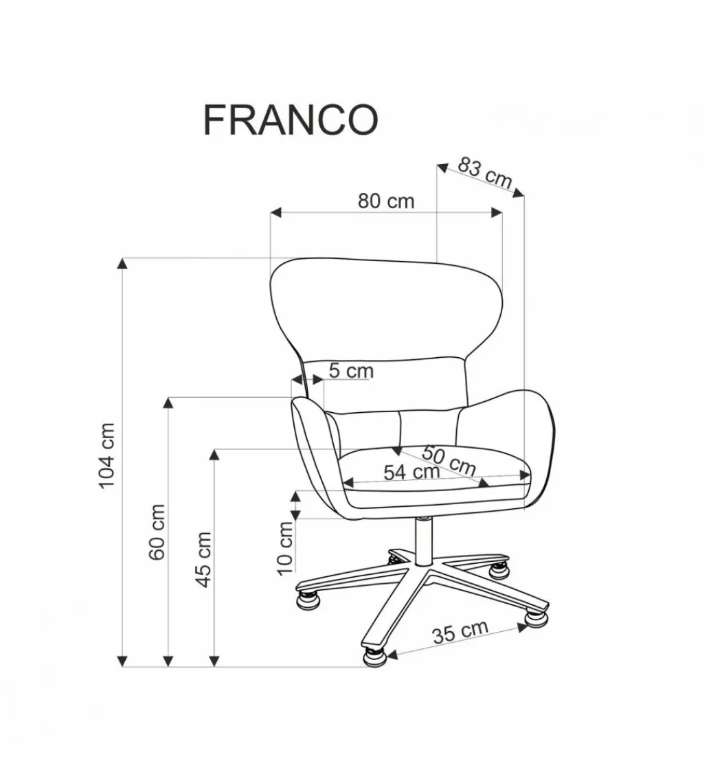 Fotel obrotowe siedzisko 360 stopni FRANCO beżowy*Halmar