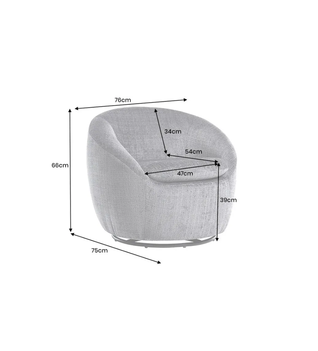 Fotel obrotowy ALPINE szary*Invicta Interior Hot