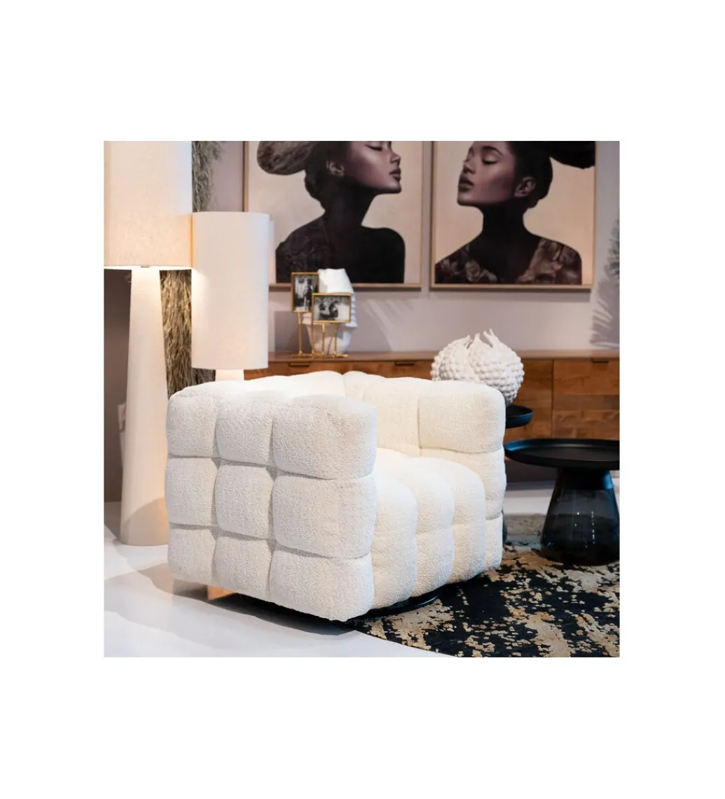 Fotel obrotowy ARMAND 95 cm tapicerowany*KARE Sale