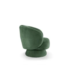 Fotel obrotowy BOSSA NOVA bouclé zielony*Invicta Interior Clearance