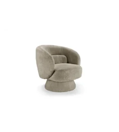 Fotel obrotowy BOSSA NOVA bouclé taupe*Invicta Interior Discount