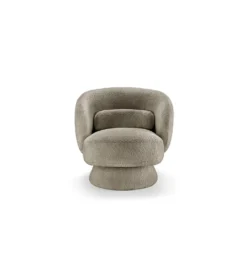 Fotel obrotowy BOSSA NOVA bouclé taupe*Invicta Interior Discount