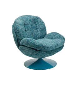 Fotel obrotowy COSY 86 cm niebieski*KARE New