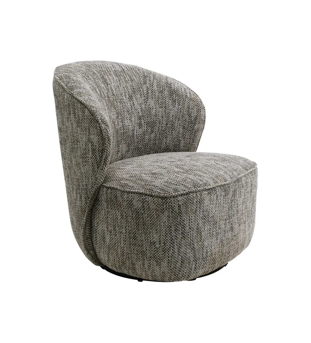 Fotel obrotowy ELLIE 81 cm szary*KARE