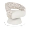 Fotel obrotowy GIRATORIO 72 cm beżowo kremowy*Zona-Design Best