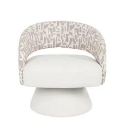Fotel obrotowy GIRATORIO 72 cm beżowo kremowy*Zona-Design Best