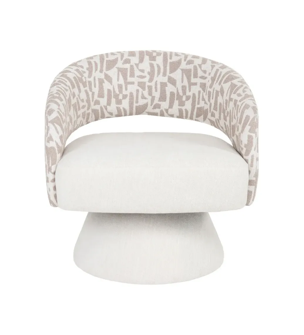 Fotel obrotowy GIRATORIO 72 cm beżowo kremowy*Zona-Design Best