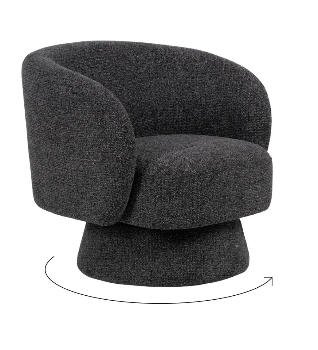Fotel obrotowy GIRATORIO 77 cm czarny*Zona-Design Outlet