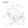 Fotel obrotowy GUIDO beżowy*Halmar Discount