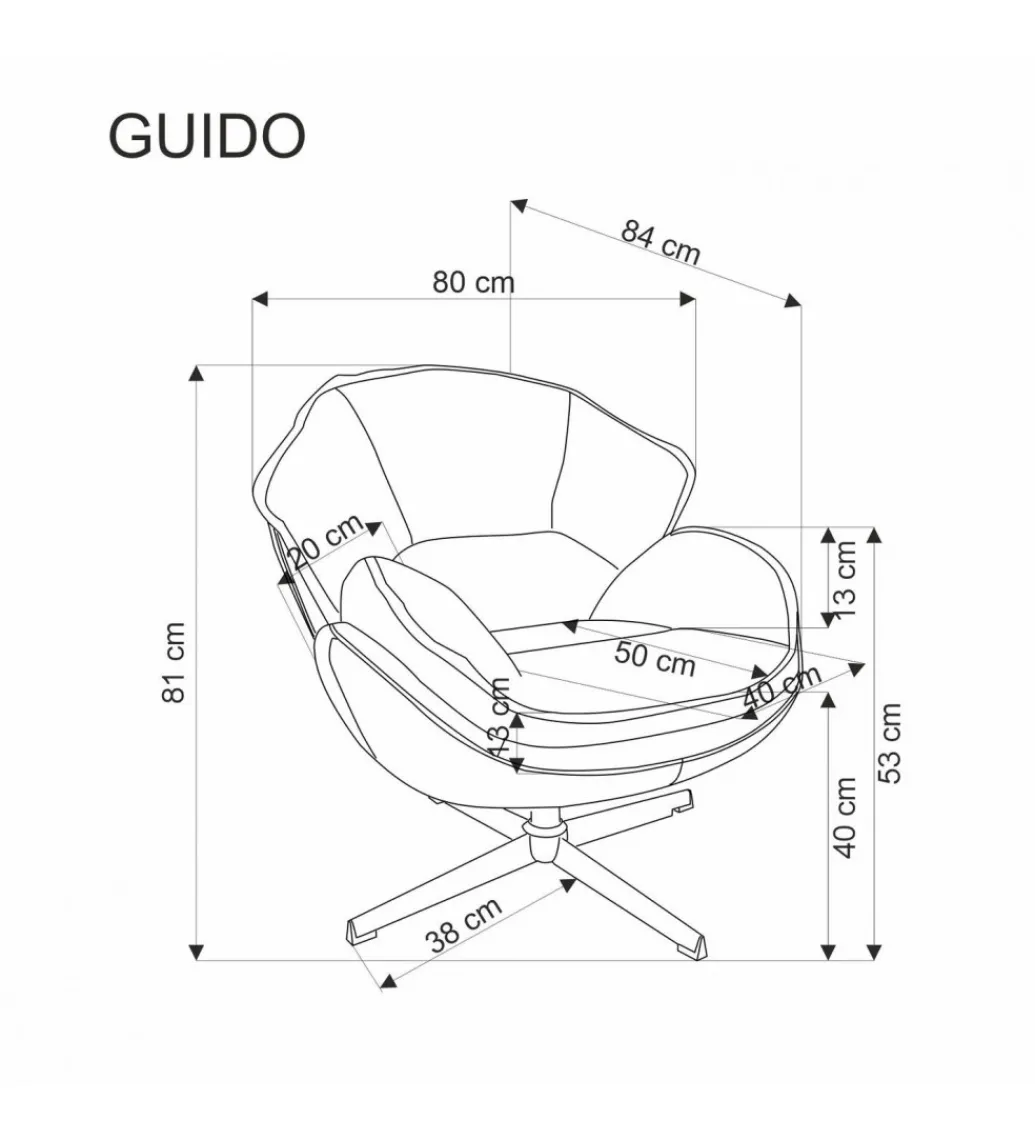 Fotel obrotowy GUIDO szary*Halmar Discount