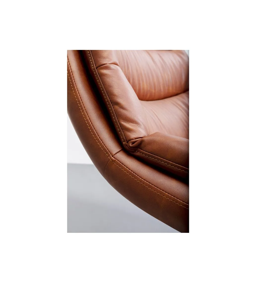 Fotel obrotowy LIDO 87 cm brązowy*KARE Discount