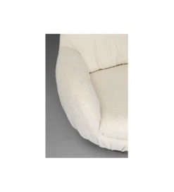 Fotel obrotowy Nube Bouclé 88 cm kremowy*KARE