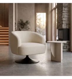 Fotel obrotowy RASANY 73 cm kremowy*Zona-Design Outlet
