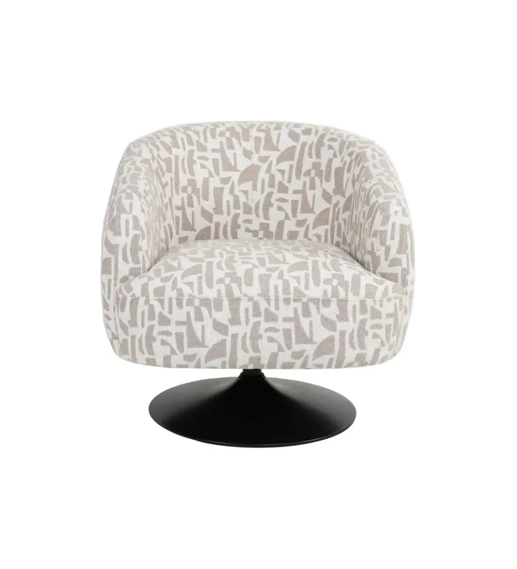 Fotel obrotowy RASANY 73 cm kremowo beżowy*Zona-Design