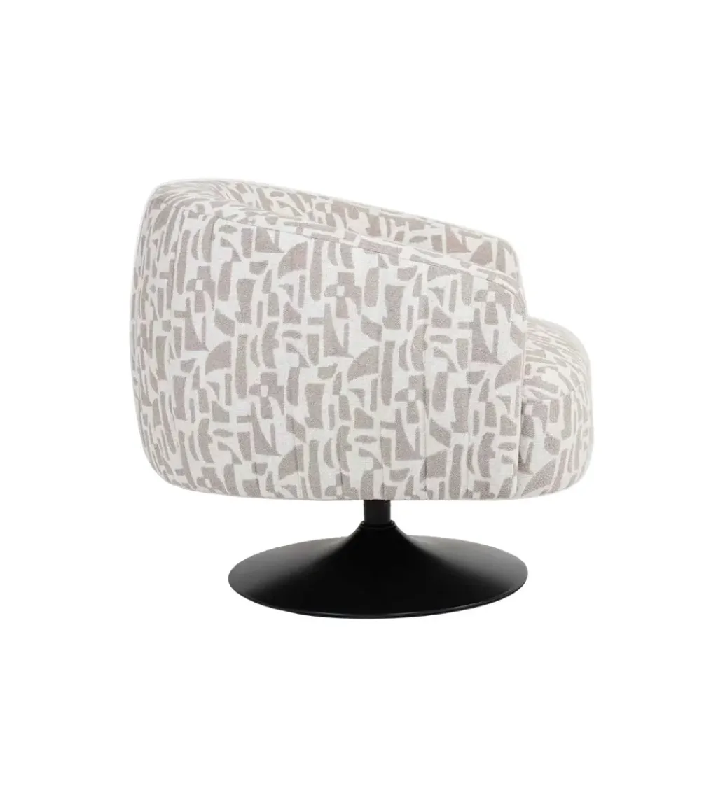 Fotel obrotowy RASANY 73 cm kremowo beżowy*Zona-Design