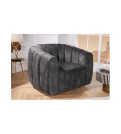 Fotel obrotowy 360 stopni LINO 103 cm ciemnoszary*Invicta Interior Outlet