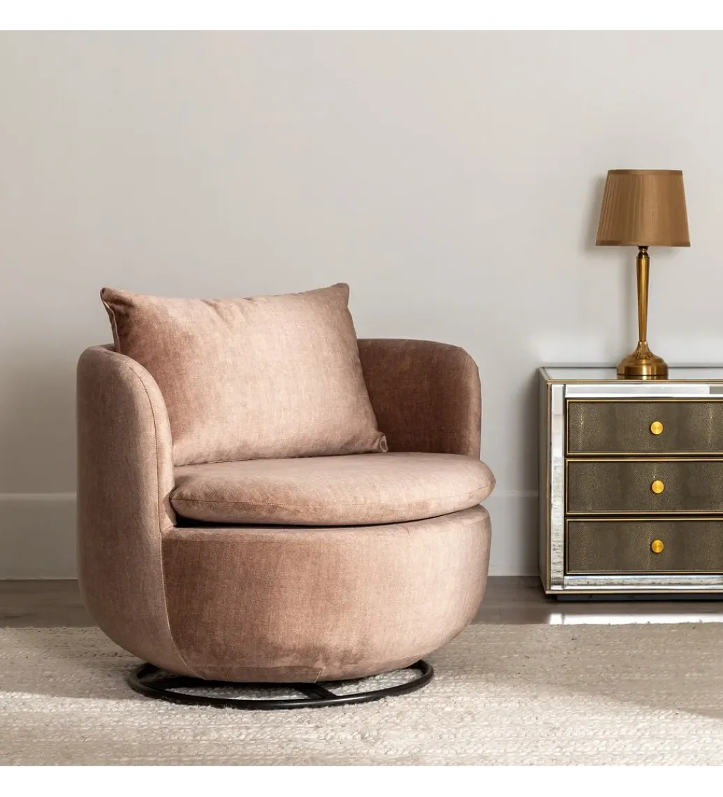 Fotel obrotowy SUMUTN 84 cm taupe*Zona-Design Discount