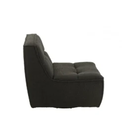 Fotel obrotowy Swivel Bouclé  83 cm czarny*J-Line Best