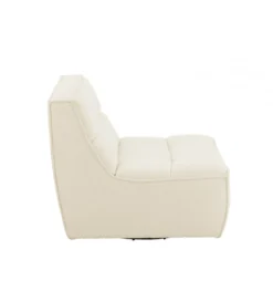 Fotel obrotowy Swivel Bouclé  83 cm kremowy*J-Line Outlet