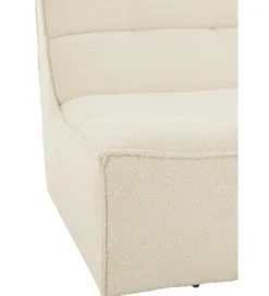 Fotel obrotowy Swivel Bouclé 83 cm kremowy*J-Line Outlet