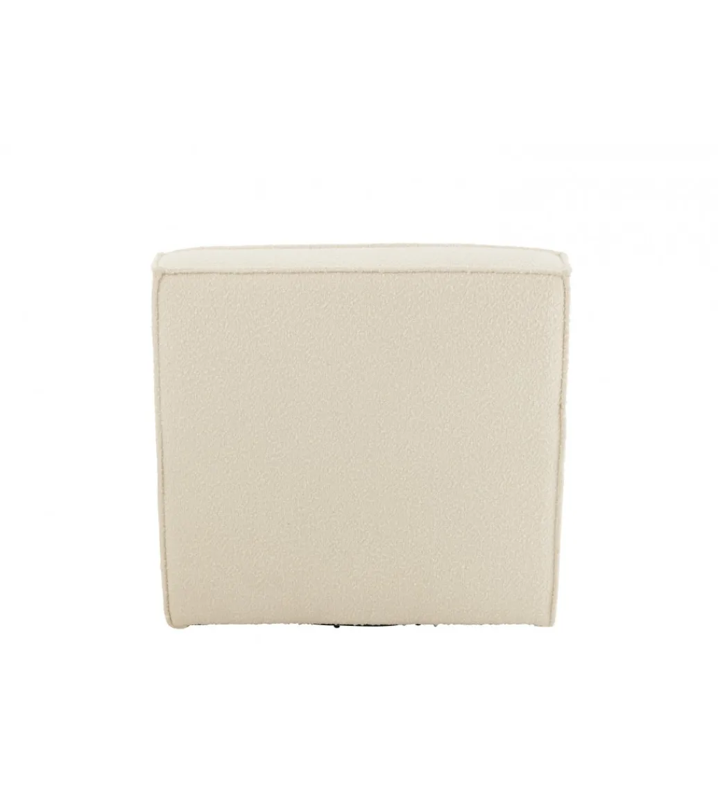 Fotel obrotowy Swivel Bouclé 83 cm kremowy*J-Line Outlet