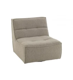 Fotel obrotowy Swivel Bouclé 83 cm taupe*J-Line New