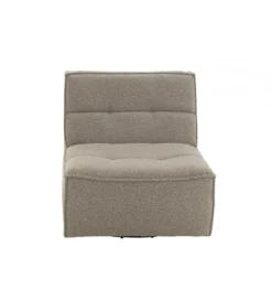 Fotel obrotowy Swivel Bouclé 83 cm taupe*J-Line New