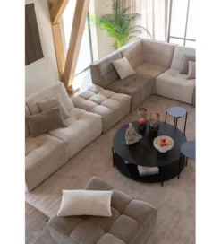 Fotel obrotowy Swivel Bouclé 83 cm taupe*J-Line New