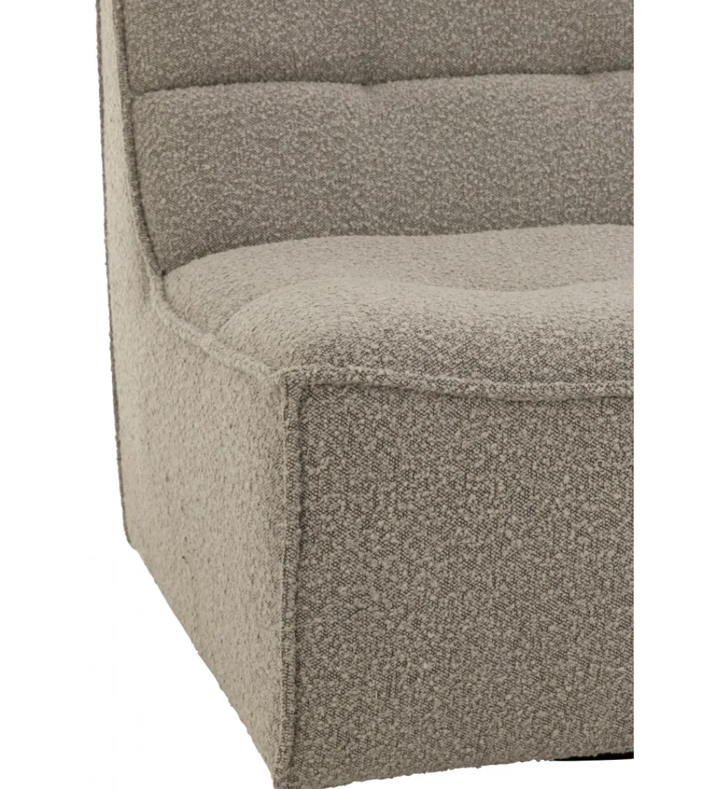 Fotel obrotowy Swivel Bouclé 83 cm taupe*J-Line New